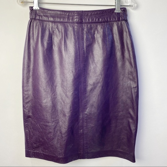 Vintage Leather high waisted pencil skirt